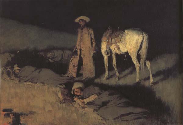Frederic Remington In From the Night Herd (mk43) oil painting image